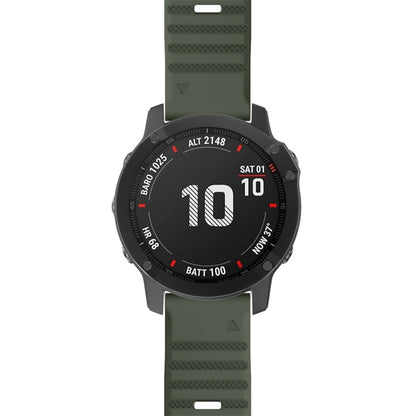 For Garmin Fenix 7 Silicone Watch Band(Army Green) - Watch Bands by buy2fix | Online Shopping UK | buy2fix