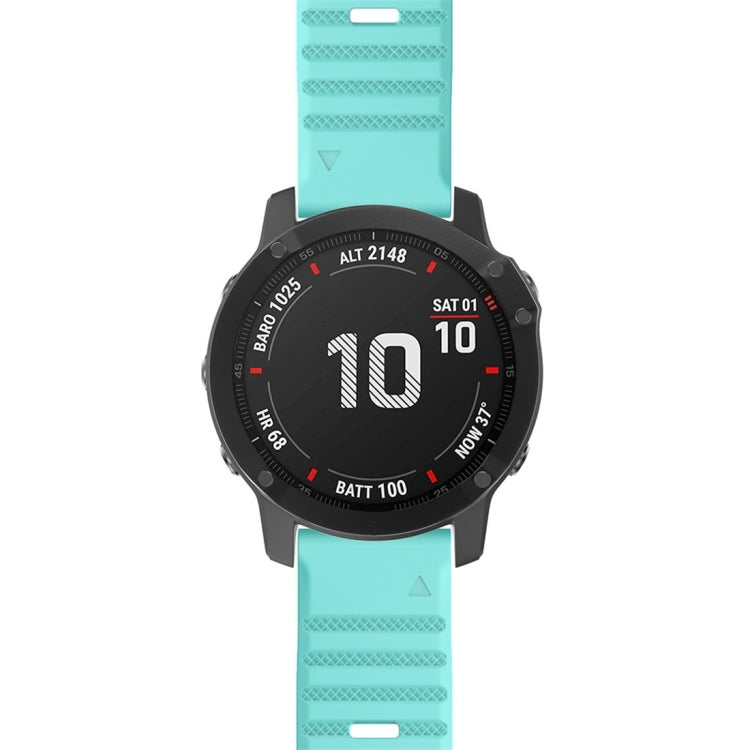 For Garmin Fenix 7 Silicone Watch Band(Mint Green) - Watch Bands by buy2fix | Online Shopping UK | buy2fix
