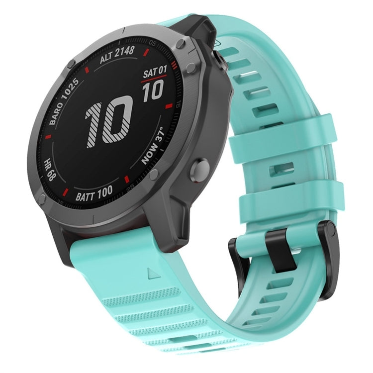For Garmin Fenix 7 Silicone Watch Band(Mint Green) - Watch Bands by buy2fix | Online Shopping UK | buy2fix