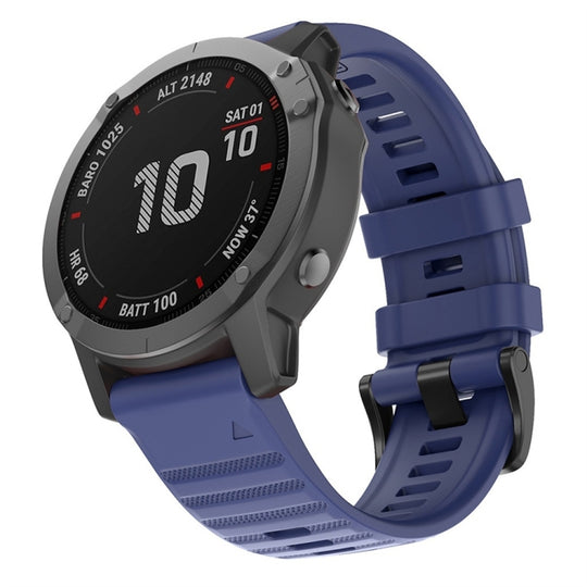 For Garmin Fenix 7 Silicone Watch Band(Midnight Blue)