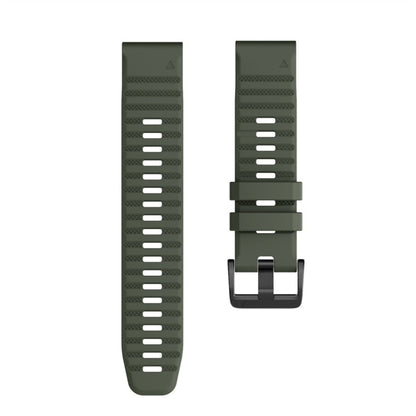 For Garmin Fenix 7X Silicone Watch Band(Army Green) by buy2fix