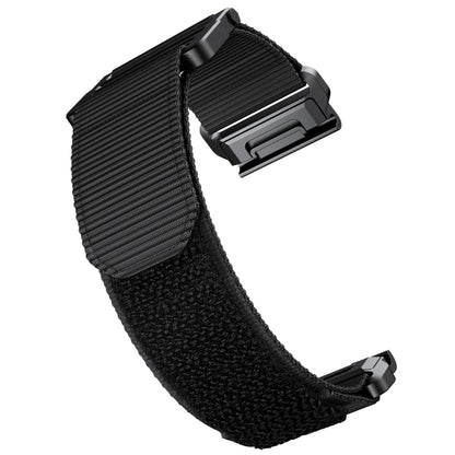 For Garmin Fenix 7X Hook And Loop Fastener Nylon Watch Band(Black) by buy2fix