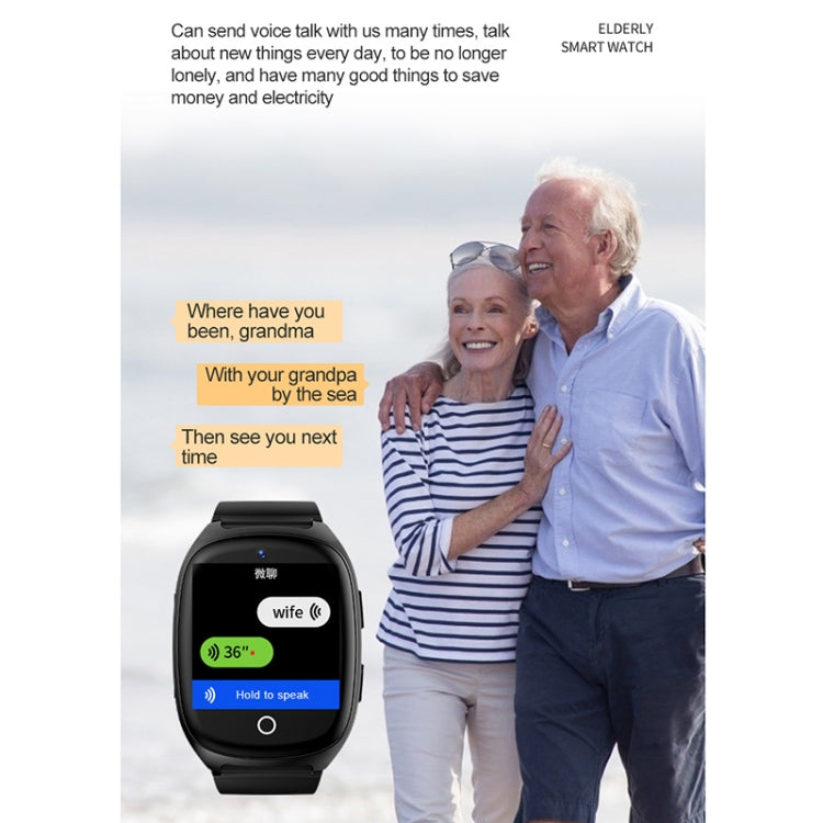 D300 1.54 inch IPS Screen Smart Watch, Support Tracking and Positioning & 4G Video Call body temperature measurement (Black) by buy2fix