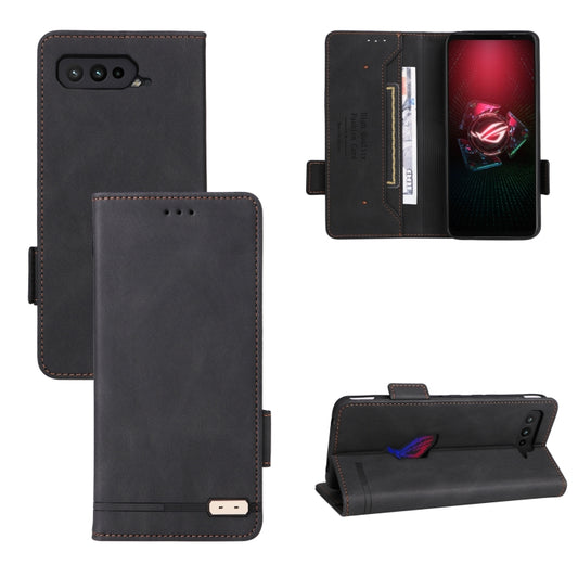 For Asus ROG Phone 5 Magnetic Clasp Leather Phone Case(Black) - ASUS Cases by buy2fix | Online Shopping UK | buy2fix