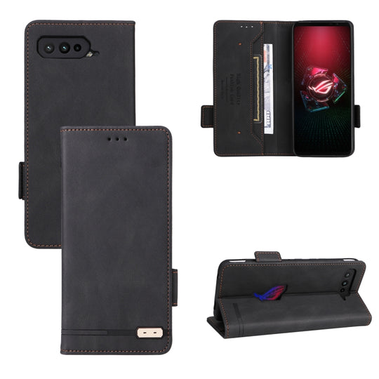 For Asus ROG Phone 5 Magnetic Clasp Leather Phone Case(Black)