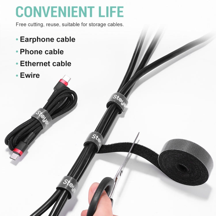 DUX DUICS Stoyobe Circle Hook and Loop Cable Ties, Length: 3m(Red) by DUX DUCIS