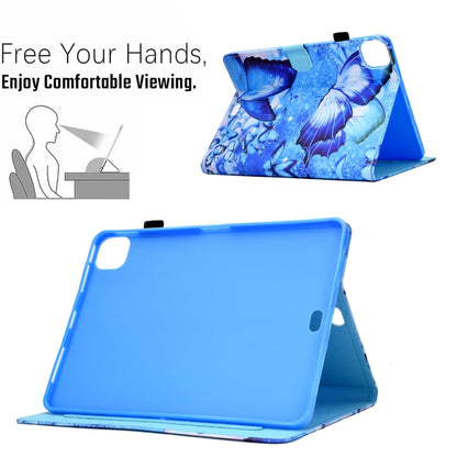 For iPad Pro 11 2022 / 2021 / 2020 Sewing Pen Slot Leather Tablet Case(Butterflies) - iPad Pro 11 (2022/2021) Cases by buy2fix | Online Shopping UK | buy2fix