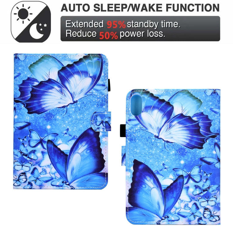 For iPad mini 2024 / mini 6 Sewing Pen Slot Leather Tablet Case(Butterflies) - iPad mini 6 Cases by buy2fix | Online Shopping UK | buy2fix