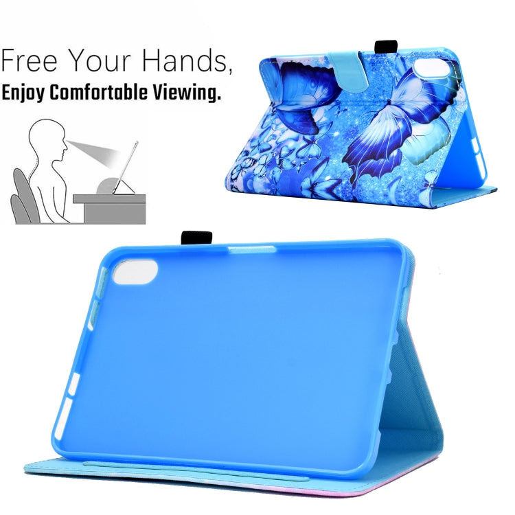 For iPad mini 2024 / mini 6 Sewing Pen Slot Leather Tablet Case(Butterflies) - iPad mini 6 Cases by buy2fix | Online Shopping UK | buy2fix