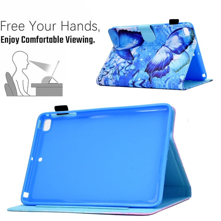 Sewing Pen Slot Leather Tablet Case For iPad mini 2019 / 4 / 3 / 2 / 1(Butterflies) - iPad mini (2019) / mini 5 Cases by buy2fix | Online Shopping UK | buy2fix