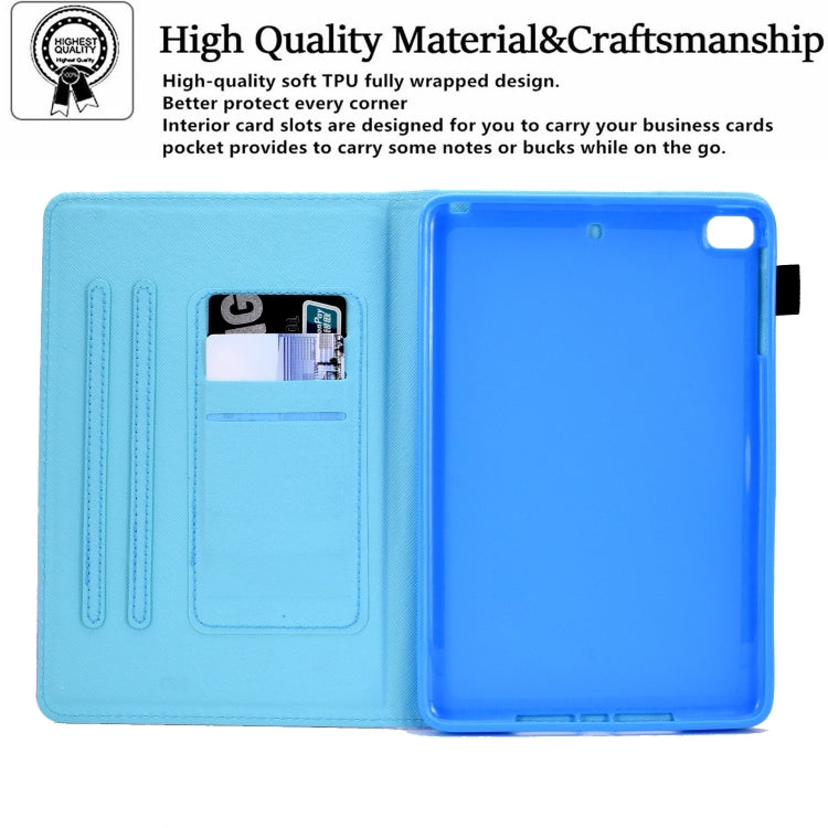 Sewing Pen Slot Leather Tablet Case For iPad mini 2019 / 4 / 3 / 2 / 1(Butterflies) - iPad mini (2019) / mini 5 Cases by buy2fix | Online Shopping UK | buy2fix