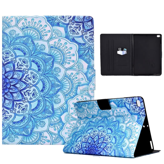 Electric Pressed TPU Leather Tablet Case For iPad 9.7 2018 / 2017(Green Flower) - iPad 9.7 (2018) & (2017) Cases by buy2fix | Online Shopping UK | buy2fix