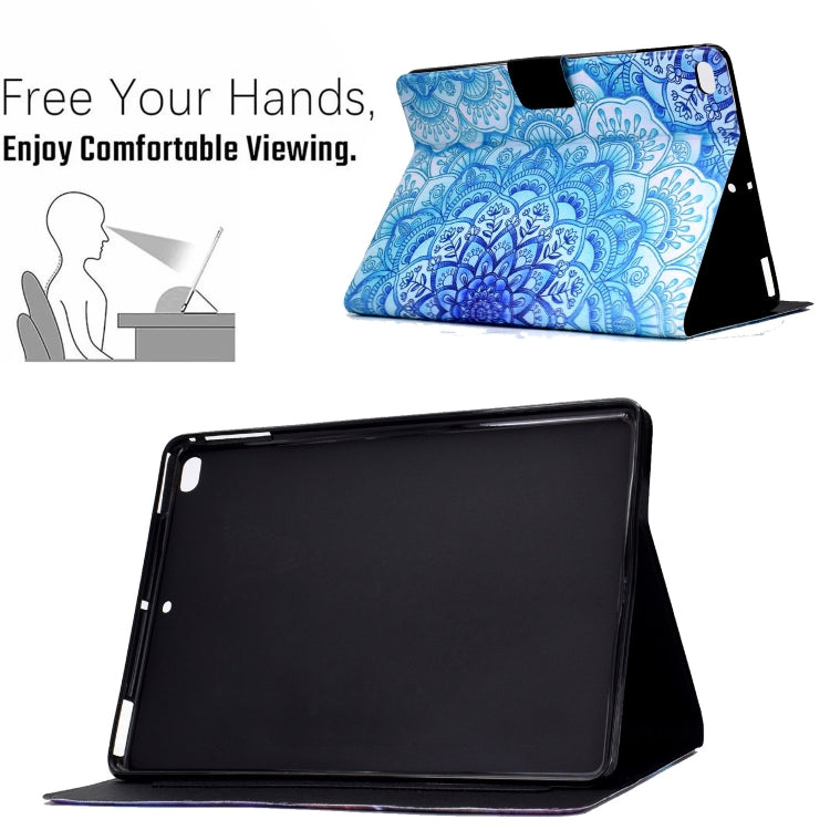 Electric Pressed TPU Leather Tablet Case For iPad 9.7 2018 / 2017(Green Flower) - iPad 9.7 (2018) & (2017) Cases by buy2fix | Online Shopping UK | buy2fix