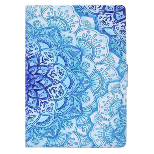 For iPad 10.2 2021 / 2020 Electric Pressed TPU Leather Tablet Case(Green Flower) - iPad 10.2 Cases by buy2fix | Online Shopping UK | buy2fix