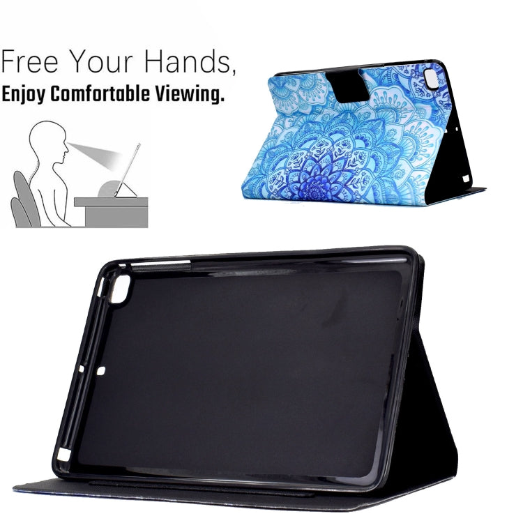 Electric Pressed TPU Leather Tablet Case For iPad mini 5 / 4 / 3 / 2 / 1(Green Flower) - iPad mini (2019) / mini 5 Cases by buy2fix | Online Shopping UK | buy2fix