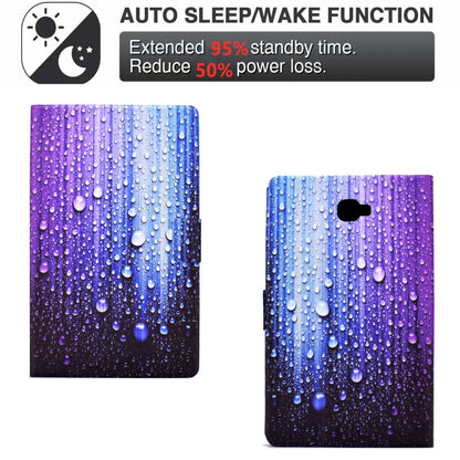 For Samsung Galaxy Tab A 10.1 2016 Electric Pressed TPU Leather Tablet Case(Water Droplets) - Amazon by buy2fix | Online Shopping UK | buy2fix