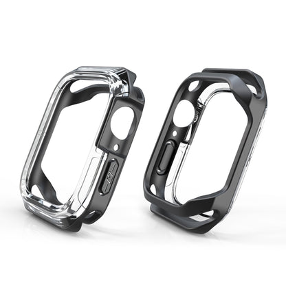 Transparent Two-color Armor Case For Apple Watch Series 6 & SE & 5 & 4 40mm(Black) by buy2fix