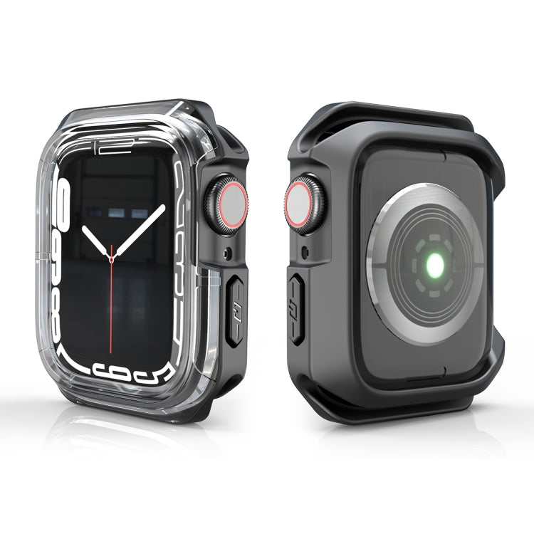 Transparent Two-color Armor Case For Apple Watch Series 6 & SE & 5 & 4 40mm(Black) by buy2fix