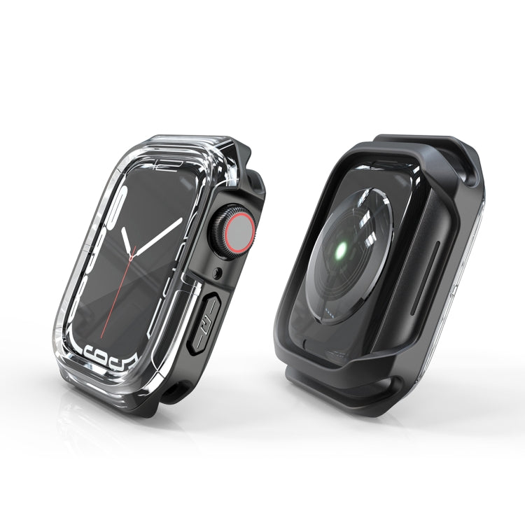 Transparent Two-color Armor Case For Apple Watch Series 6 & SE & 5 & 4 40mm(Black) by buy2fix