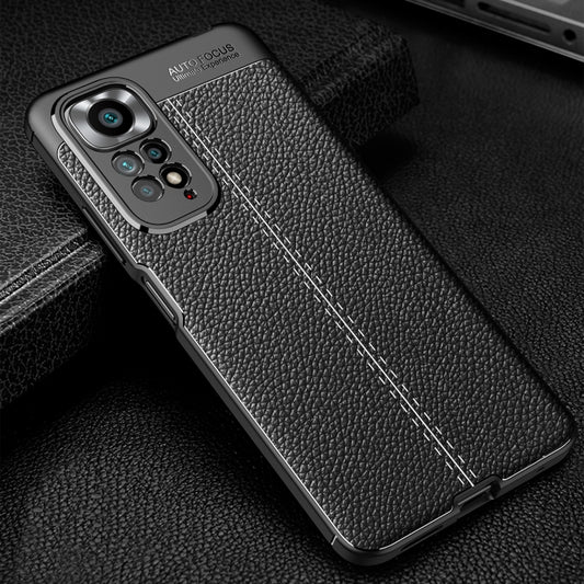 For Xiaomi Redmi Note 11 Global / Note 11S Litchi Texture Shockproof Phone TPU Case(Black) - Xiaomi Cases by buy2fix | Online Shopping UK | buy2fix