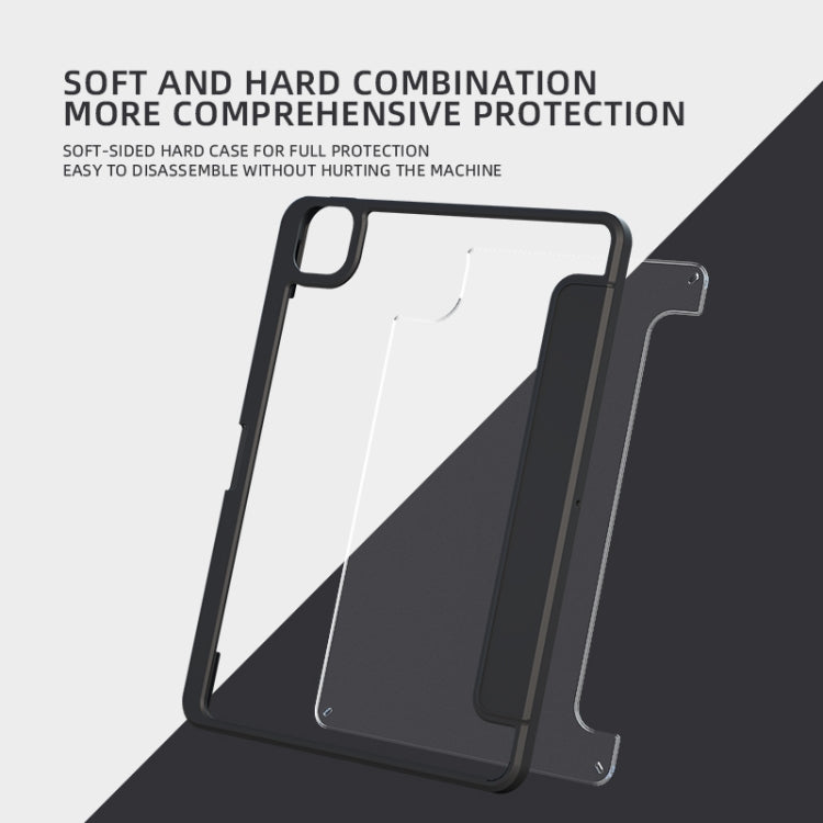 For iPad Pro 11 2020 Magnetic Split Leather Smart Tablet Case(Black) - iPad Pro 11 (2020) Cases by buy2fix | Online Shopping UK | buy2fix