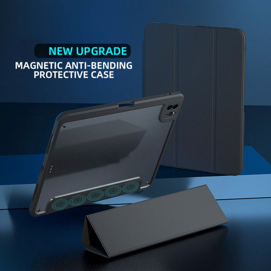 For iPad Pro 12.9 2020 Magnetic Split Leather Smart Tablet Case(Black) - iPad Pro 12.9 (2020) Cases by buy2fix | Online Shopping UK | buy2fix