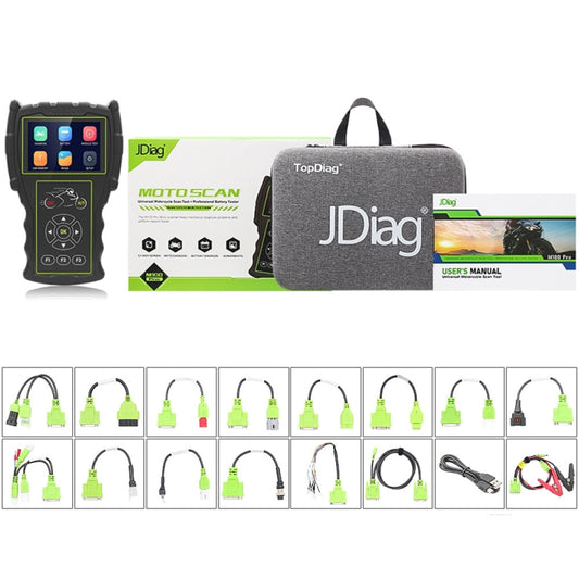 JDiag M100 PRO Intelligent Motorcycle Electronic Fuel Injection System Diagnostic Instrument, Fully Equipped Version(Black) - Electrical Instruments by buy2fix | Online Shopping UK | buy2fix