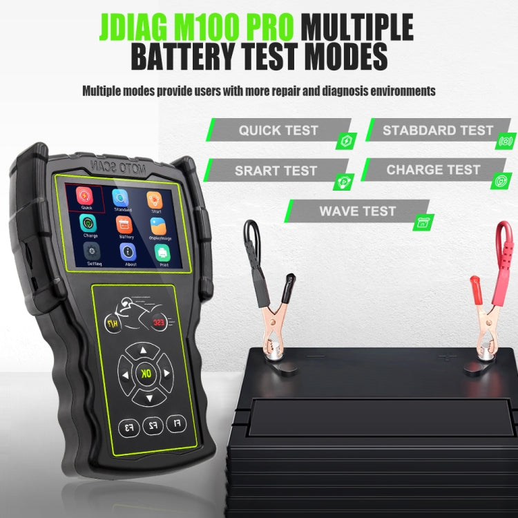 JDiag M100 PRO Intelligent Motorcycle Electronic Fuel Injection System Diagnostic Instrument, Fully Equipped Version(Black) - Electrical Instruments by buy2fix | Online Shopping UK | buy2fix