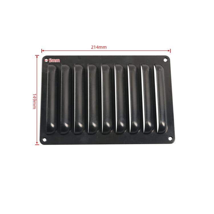 A6786 214x149mm RV / Bus Grille Vent Panel with Screws(Black) - Air Conditioning System by buy2fix | Online Shopping UK | buy2fix