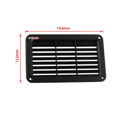 A6789 193x122mm RV / Bus Oblique Louver Outlet Panel with Screws(Black) - Air Conditioning System by buy2fix | Online Shopping UK | buy2fix