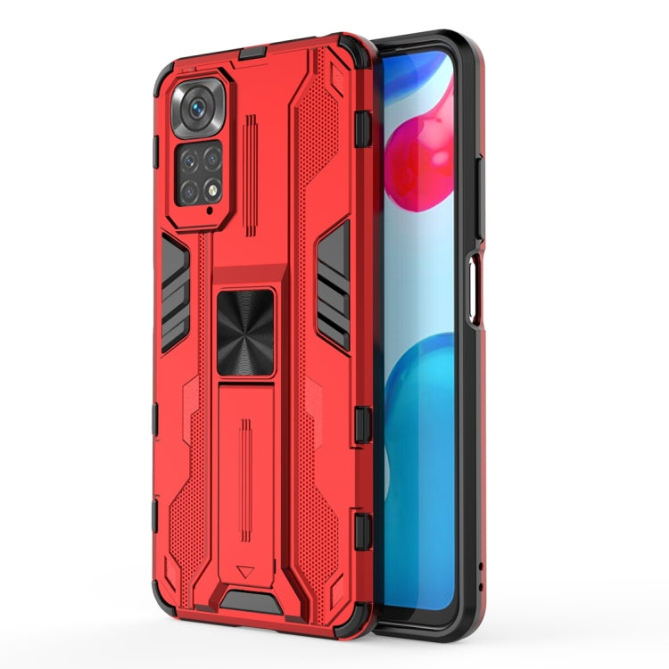 For Xiaomi Redmi Note 11 Global / Note 11S Supersonic PC + TPU Phone Case with Holder(Red) by buy2fix