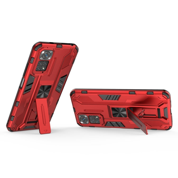 For Xiaomi Redmi Note 11 Global / Note 11S Supersonic PC + TPU Phone Case with Holder(Red) by buy2fix