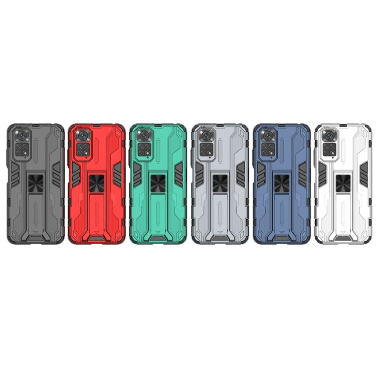 For Xiaomi Redmi Note 11 Global / Note 11S Supersonic PC + TPU Phone Case with Holder(Red) by buy2fix