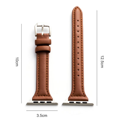 Genuine Leather Watch Band For Apple Watch Ultra 49mm&Watch Ultra 2 49mm / Series 9&8&7 45mm / SE 3&SE 2&6&SE&5&4 44mm / 3&2&1 42mm(Black) by buy2fix