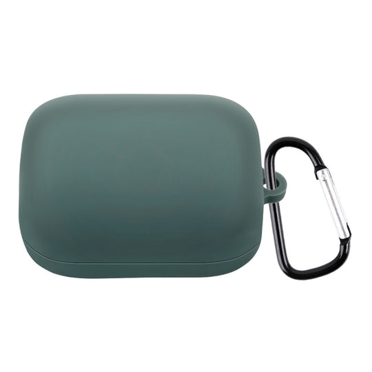 For OnePlus Buds Pro Silicone Earphone Protective Case with Hook(Dark Night Green)