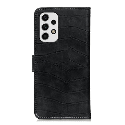 For Samsung Galaxy A23 4G Crocodile Texture Flip Leather Phone Case(Black) by buy2fix