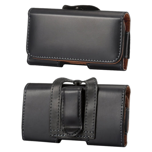 Glossy Texture Waist Hanging Phone Case For 6.7-6.9 inch Phone(Black) - More Brand by buy2fix | Online Shopping UK | buy2fix