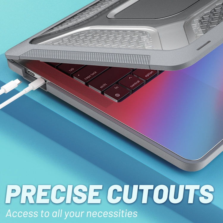 PC + TPU Honeycomb Laptop Protective Case For MacBook Pro 13.3 inch A2338 / A2289 / A2251 (2020)(Star Gray) by buy2fix