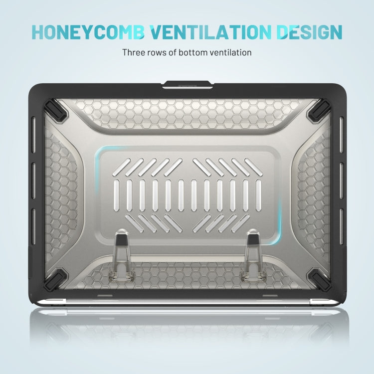 PC + TPU Honeycomb Laptop Protective Case For MacBook Pro 13.3 inch A2338 / A2289 / A2251 (2020)(Cool Black) by buy2fix