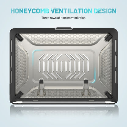 PC + TPU Honeycomb Laptop Protective Case For MacBook Pro 13.3 inch A2338 / A2289 / A2251 (2020)(Cool Black) by buy2fix