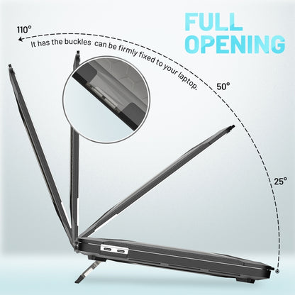 PC + TPU Honeycomb Laptop Protective Case For MacBook Pro 13.3 inch A2338 / A2289 / A2251 (2020)(Cool Black) by buy2fix