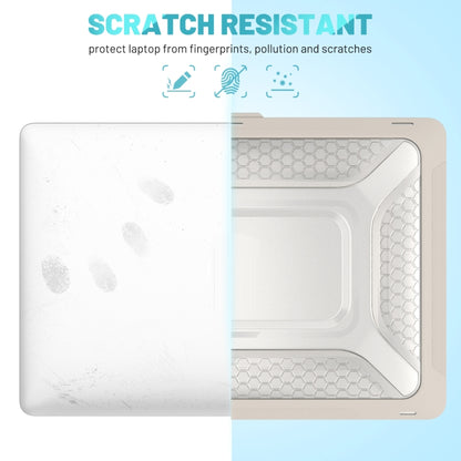 PC + TPU Honeycomb Laptop Protective Case For MacBook Pro 13.3 inch A2338 / A2289 / A2251 (2020)(Elegant Apricot) by buy2fix