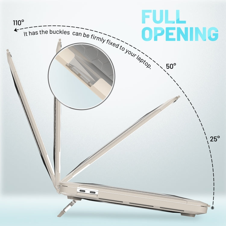 PC + TPU Honeycomb Laptop Protective Case For MacBook Pro 13.3 inch A2338 / A2289 / A2251 (2020)(Elegant Apricot) by buy2fix