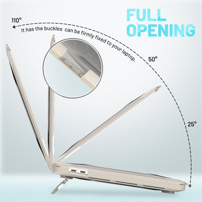 PC + TPU Honeycomb Laptop Protective Case For MacBook Pro 13.3 inch A2338 / A2289 / A2251 (2020)(Elegant Apricot) by buy2fix