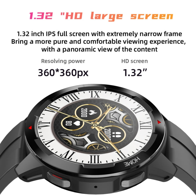 MT13 1.32 inch TFT Screen Smart Watch, Support Bluetooth Call & Alipay(Silver) by buy2fix