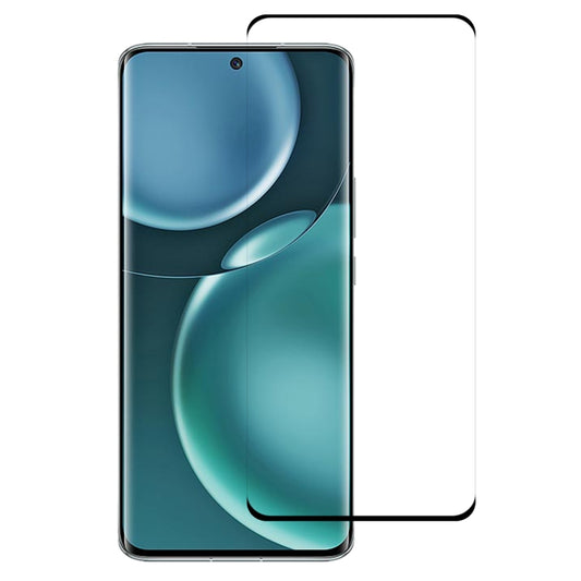 Edge Glue 3D Curved Edge Full Screen Tempered Glass Film For Honor Magic4(Black) - Honor Tempered Glass by buy2fix | Online Shopping UK | buy2fix