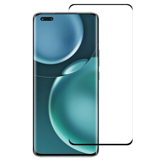 Edge Glue 3D Curved Edge Full Screen Tempered Glass Film For Honor Magic4 Pro / Magic4 Ultimate(Black) - Honor Tempered Glass by buy2fix | Online Shopping UK | buy2fix