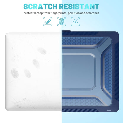 PC + TPU Honeycomb Laptop Protective Case For MacBook Pro 16.2 inch A2485 2021(Sapphire Blue) by buy2fix