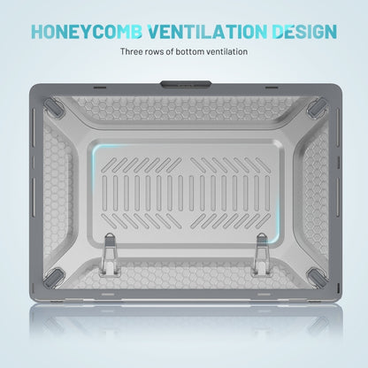 PC + TPU Honeycomb Laptop Protective Case For MacBook Pro 16.2 inch A2485 2021(Star Gray) by buy2fix