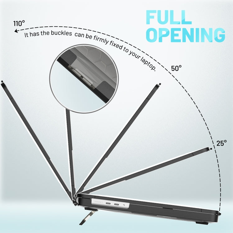 PC + TPU Honeycomb Laptop Protective Case For MacBook Pro 16.2 inch A2485 2021(Cool Black) by buy2fix